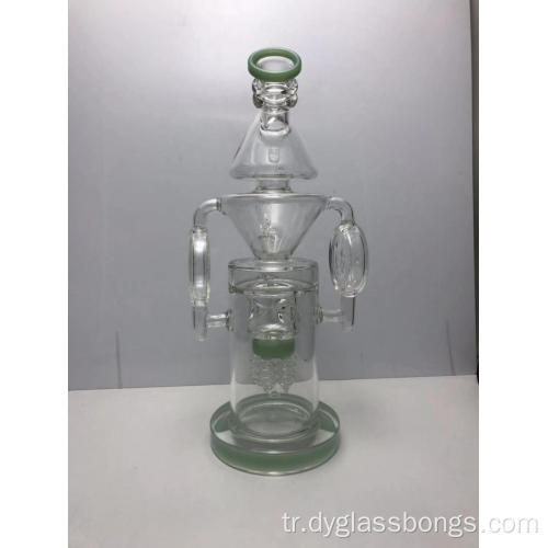 5 kollu Elektrikli Yağmurlama Sistemi Perc Recycler Glass Bongs